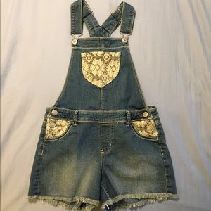 Jordache Denim & Lace Girls Overalls